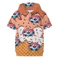 thumbnail image 3 of Hoodie for Little Boys Short Sleeve Casual Pullover Top with Pocket Pullover Shirts ,Size 7-8T , Orange, 3 of 3