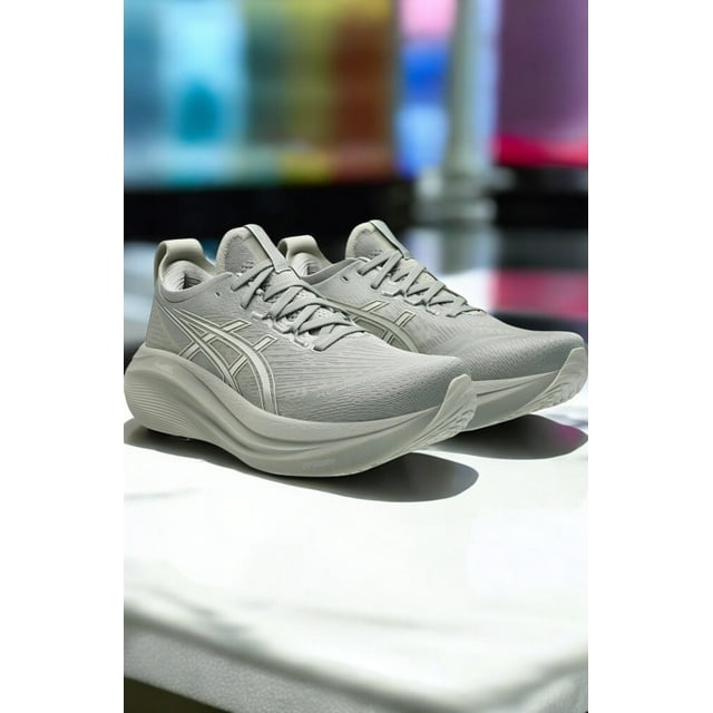 Zapatillas de Running ASICS GEL-NIMBUS 27 Para Hombre (Gris Foca/Gris Lago) Talla 10 de EE. UU.