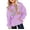 Purple, variant on Kids Girls Preppy Pullover Hoodie with Pockets Cute Letter Graphic Oversized Hooded Sweatshirts Long Sleeve Fall Tops
