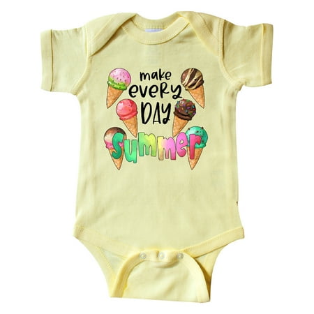 

Inktastic Make Every Day Summer- Ice Cream Cones Gift Baby Boy or Baby Girl Bodysuit