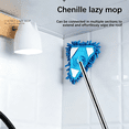 thumbnail image 2 of Triangular Dust Mop with 180° Rotating Head - Extendable Wet Dry Floor Mop for Hardwood Tile - Microfiber Washable Pads - Multi-Surface Cleaning Tool for Home Kitchen Bathroom | 1 Pack, 2 of 5