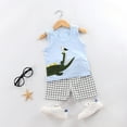 thumbnail image 2 of Swuxness Toddler Sleeveless Tank Top 2-piece Sets, Kids Summmer Outfits Sets, Children's Summer Printing ComfortableShort Round-Neck Tank Sets for Kids Multicolor, 8-9 Years, 2 of 3