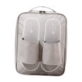 thumbnail image 2 of Bolsa para zapatos, bolsa para zapatos, doble capa, con cremallera y asa para viajes y uso diario. gris, 2 of 9