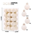 thumbnail image 3 of 30 Pcs 3cm Flocked Christmas Ball Ornaments Mini Velvet Shatterproof Christmas Ornaments with Hanging Loop for Xmas Tree Holiday Party, 3 of 5