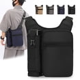 thumbnail image 1 of Fiudx Bolso de Hombro Multifuncional para Hombre, Ligero y Portátil, Prácticos Bolsillos con Cremallera, Bolsillo Trasero Antirrobo, Ideal para Deportes Al Aire Libre, Viajes, Moderno y Elegante, Gra, 1 of 2