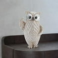 thumbnail image 4 of Estatua de búho de resina, escultura de búho, adorno divertido, artesanía linda, estatuilla de animal, para estante, mesa, patio, sala de estar, decor, 4 of 8
