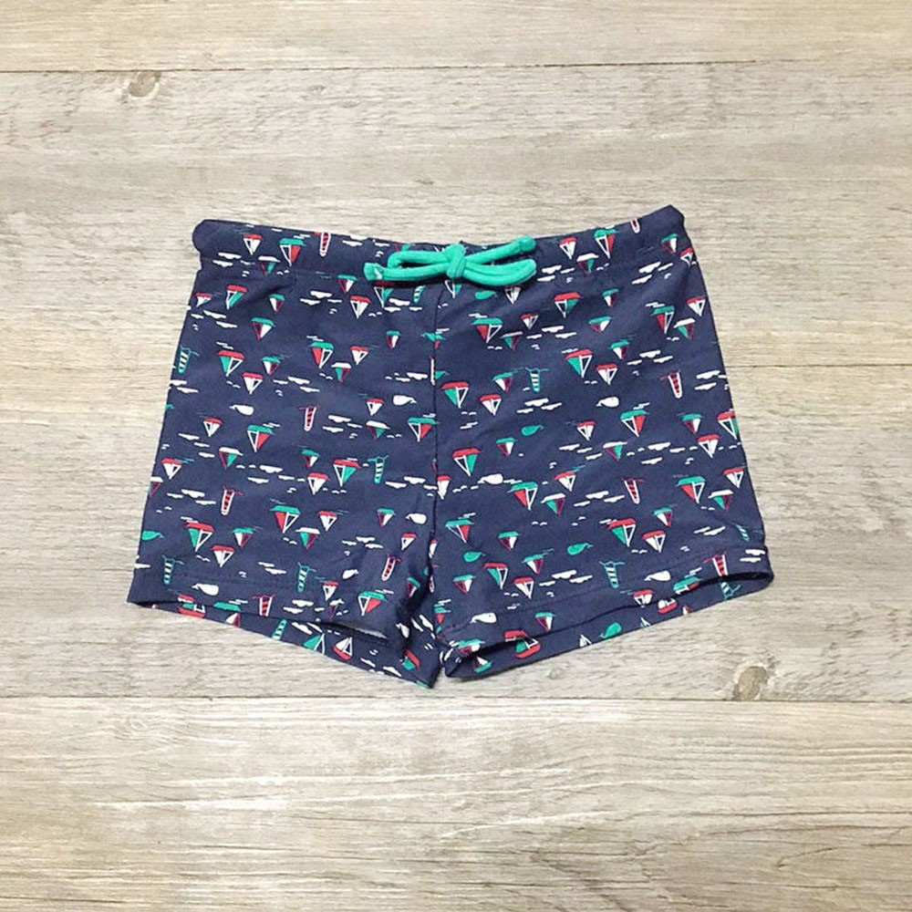 Maillot De Bain 2 Pièces Garçon - Manches Courtes, Néoprène, Marine, 14-16 Ans, Pour Sports Nautiques