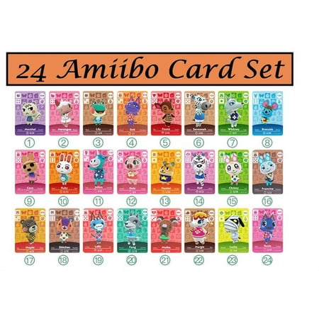 ANIMAL CROSSING NEW HORIZONS AMIIBO CARDS MINI NFC SWITCH/LITE WiiU 3DS(Animal Crossing 24 mini cards of selected villagers)