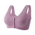 thumbnail image 1 of 36-52 Nuevo Botón Frontal De Alto Grado De Algodón Suave De Las Mujeres Sin Anillo De Acero Correa De Hombro Ancha Tank Top Sujetador De Gran Tamaño Para La Ropa Interior De La Edad Media Y, 1 of 5