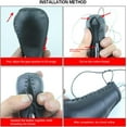 thumbnail image 4 of YISITIAN Carbon Fiber Car Gear Shift Knob Cover,Leather Vehicle Stick Shifting Protector with Needle & Thread,Stylish Auto Shifter Knob Guard,Compatible with Inspire Crider Integra (Red) CJ919-49938, 4 of 6