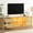 Natural wood, variant on GUNAITO TV Stand for TVs up to 75", Big TV Stand for Living Room with 4 Drawers and LED Lights, Entertainment Center with Storage, Black