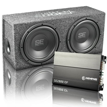 Memphis Audio Dual 10" Ported Enclosure with Amplifier Package Street Edge SE210