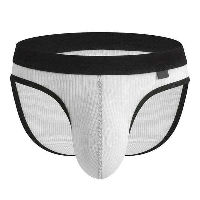 FhsagQ Underwear Men Underwear with Pouch for Super Fit Mens Threaded Comfortable Breathable and Underwear Triangle Pants Breathable Underwear for Men Mesh Super Fit White L