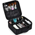 thumbnail image 1 of Makeup Bag Travel Makeup Case Professional Organizer Bag Cosmetic Storage Boxes Waterproof Portable Makeup Case, with Detachable Compartments, 1 of 5