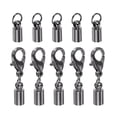 thumbnail image 1 of 10uds Cordón Extremo Tapa 3,5mm ID Unique Bargains negro para Bricolaje Pulseras Collares, 1 of 5