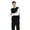 thumbnail image 3 of Toptie Men's Business Sweater Vest Cotton Jumper Top-Navy-S, 3 of 7