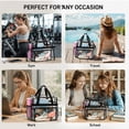 thumbnail image 5 of 1PC Clear PVC Tote Bag, Transparent Security Compliant Shoulder Bag for Work, Sports Games, Gym & Concert Events, 5 of 9