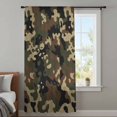 thumbnail image 4 of Green Brown Black Sheer Curtains 96 Inches Long, Vintage Farmhouse Abstract Patterned Light Filering Curtains, Privacy Drapes Simi Floor to Veiling Curtain for Living Room Bedroom Window Treatment, 4 of 9