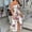 White, variant on Women's Casual Dress Elegant Printed Off-Shoulder Midi Dress with -Line Neck Irregular Cup Casual White M