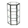 thumbnail image 2 of simhoa European Immortal Flower 3D Hexagonal Glass Flower Room Candleholder - Black, 2 of 8
