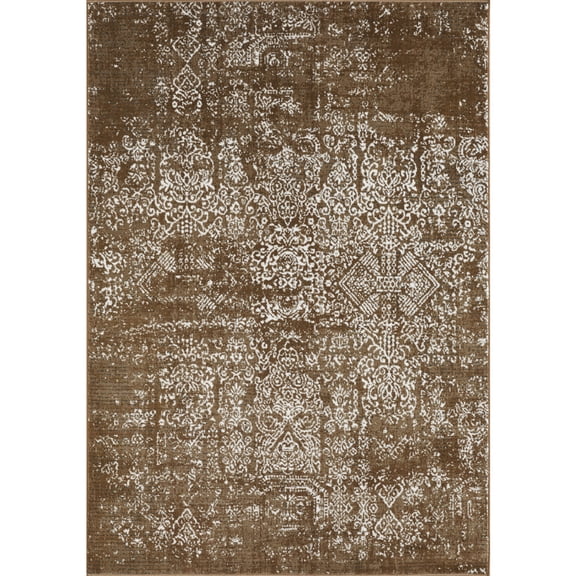 Loomaknoti Aysal Armilli 5' x 7' Distressed Indoor Area Rug , Beige/Brown