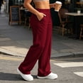 thumbnail image 7 of Miqool Wide Leg Pants for Women Elastic High Waisted Casual Loose Yoga Pants Fall Winter Lounge Trouser with Pockets, 7 of 7