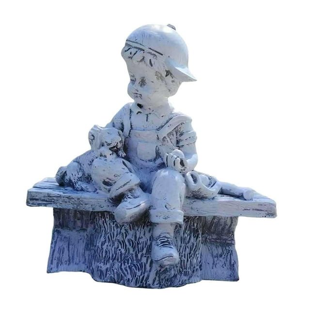 Almencla Statue de Jardin en Résine Petite Sculpture Ornement Commémoratif d'Amitié