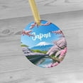 thumbnail image 3 of Mount Fuji Japan Mountain Japanese Cherry Blossom Sakura Trees Art Souvenir Travel Memory Souvenir Landmark Vacation Keepsake Ceramic Christmas Ornament Xmas Holiday Tree Gift, 3 of 3