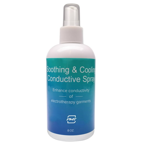 Espray conductor calmante de PMT. Espray conductor de electroterapia para usar con prendas conductoras TENS/EMS - 226 ml