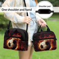 thumbnail image 5 of HUIACONG Flames Football Durable Insulated Lunch Bag for Picnic Hiking, Practical Detachable Strap Insulated Lunch Tote, 5 of 10