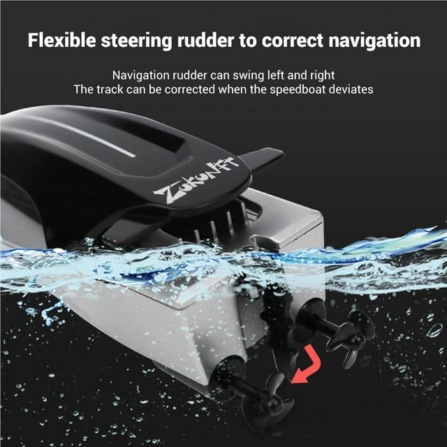 Baohd 2.4 GHz RC Boat Remote Control Boats for Pools and Lakes 25km/h Racing Boats for Kids and Adults Red
