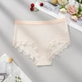 thumbnail image 2 of Byworldtasic Plus Size Women's Seamless Lace Underwear Soft Stretch Briefs No-Show Hipster Panties, 2 of 4