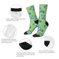 thumbnail image 4 of Lukts Motorcycle Riding Dinosaur Pattern Womens Crew Soft Moisture-wicking Socks,Moisture Control Crew Socks,Mid Calf Socks, 4 of 6