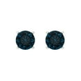thumbnail image 3 of Clara Pucci 2Ct Natural London Blue Topaz Round Cut VVS1 Screw Back Stud 18k Solid hypoallergenic Gold Designer Earrings For December, 3 of 7