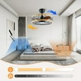 thumbnail image 4 of Bright Corners 16 Inch Downrod Ceiling Fans with Lights and Remote Control, Modern Outdoor Indoor 3 Blades LED Lights Ceiling Fans for Bedroom, Living Room, and Patios (Set of 2), 4 of 5