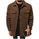 thumbnail image 2 of pstuiky Camisas casuales de manga larga para hombre, Chaqueta de trabajo informal de manga larga con botones y bolsillos dobles para hombre, color liso, a la moda Tops casuales para hombres s, 2 of 7