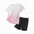 thumbnail image 4 of UAYOTSE Boys Outfits Summer New Sports Set Wicks Sweat Short Sleeved Shorts Basketball Suit With Pocket Clothing Sets,Sizes 7-8 Years, 4 of 4