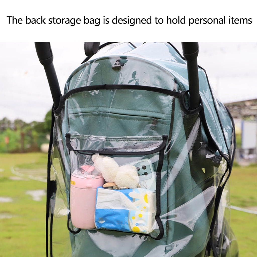 Baby Strollers Weather Proof Cover Windproof Clear EVA Rain Protector