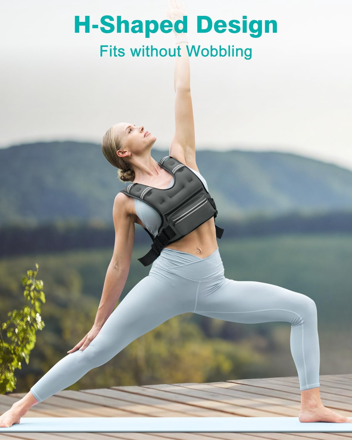 Weighted Vest Grey 16 lb Workout Running Walking