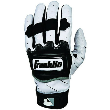 Franklin Sports MLB Adult Pearl/Black Tectonic Batting Gloves (1 Pair)