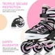 thumbnail image 5 of 2PM SPORTS Patines en línea iluminados ajustables Cytia Pink para niñas con ruedas iluminadas Patines para principiantes divertidos y parpadeantes para niños, 5 of 6