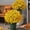 E, variant on Artificial Yellow Outdoor Mum Flowers in Pots, 20 Pcs UV Resistant Fake Mums Bushes for Front Porch, Patio, Balcony, and Yard Decor