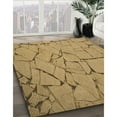 thumbnail image 3 of Ahgly Company Tapis de Zone Carré Jaune Transitionnel Lavable en Machine, 5 Pieds Carré, 3 of 7