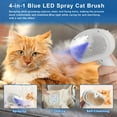 thumbnail image 6 of Cat Steam Brush for Shedding, 4 in 1 with Release Button, Self Cleaning Pet Misting Hair Comb with Handle for Grooming Kitten Dog(White), 6 of 6