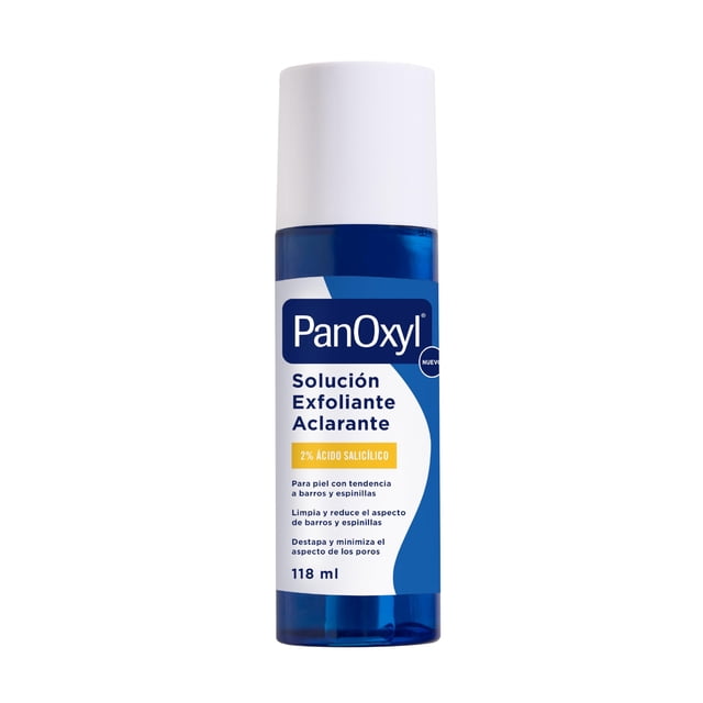 PanOxyl Solución Exfoliante Aclarante PanOxyl 2% ácido salicílico sin enjuague, piel con imperfecciones, limpia los poros y da un aspecto luminoso a la piel. No contie
