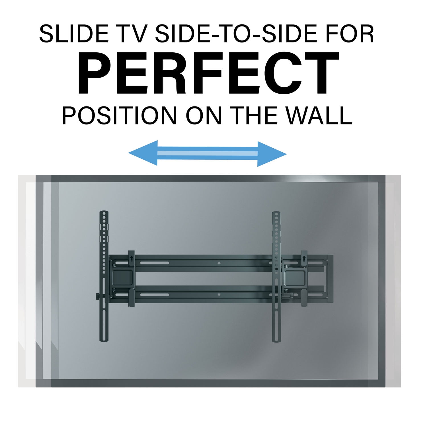 SANUS Accents Fixed TV Wall Mount for 42"–85" TVs, Low-Profile, Durable Steel, Black (ALL2-B3)