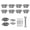 8 pack, variant on Solar Panel Mounting Brackets, Solar Panel Mounting Brackets Aluminum 2 Hole End Clamps for Motorhomes Roof