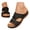 Black, variant on Dakaela Orthopedic Sandals Women Comfortable Dressy Summer Slip on Slides Arch Support Low Wedges Outdoor Beach Walking Shoes Black Size 6