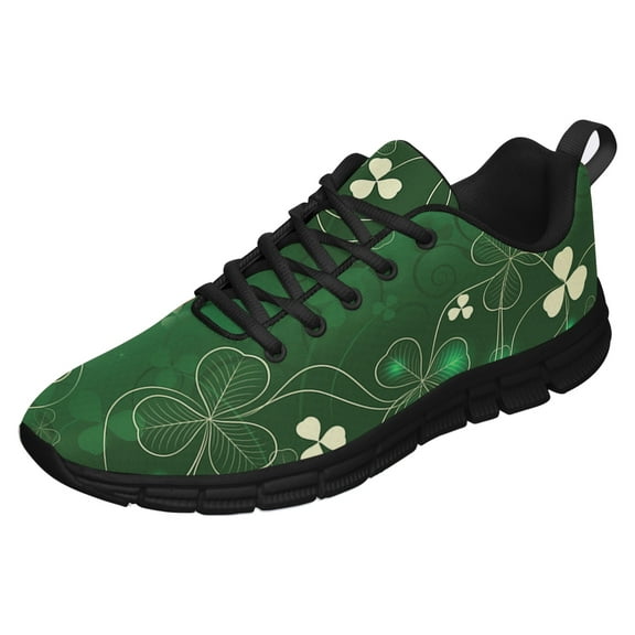 St Patricks Day Shoes for Women Men Running Sneakers Breathable Casual Sport Tennis Shoes Black Size 3.5