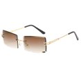 thumbnail image 1 of Sonducket Gafas de sol con lentes cuadradas Dido para acampar al aire libre Senderismo Viajar Gafas de sol sin marco con protección Gris Lentes tres, 1 of 8